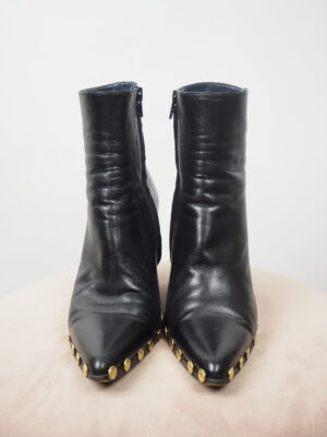 Céline Black Leather Boots Size EU 38