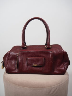 Tods Bordeaux Leather Bag