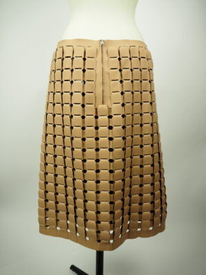 Bottega Veneta Camel Leather Skirt Size Medium