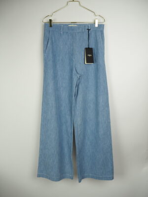 Fendi Blue Wide Leg Cotton Pants Size IT 42