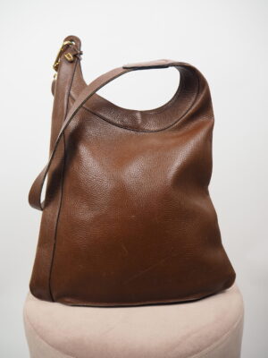 Delvaux Brown Leather Jongleur Crossbody Bag