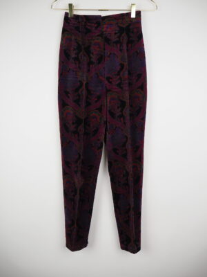 Versace Maroon Cotton Trousers Size 0