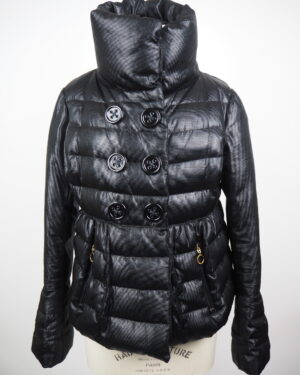 Moncler Black Wool Puffer Coat Size 3