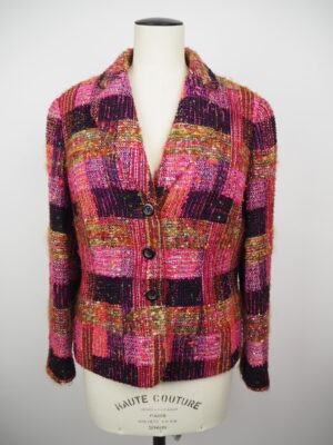 Rena Lange Pink Tweed Blazer Size IT 48