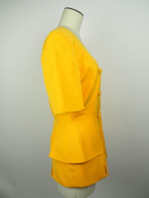 Faust Yellow Polyester Vintage Jacket Size EU 38