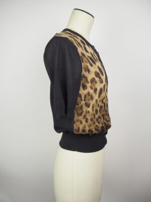 Dolce & Gabbana Leopard Print Cardigan Size IT 40