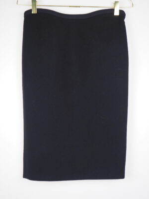 Versace Black Wool Skirt Size IT 40