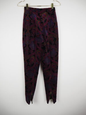 Versace Maroon Cotton Trousers Size 0
