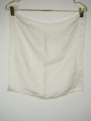 Hermès White Silk Handkerchief
