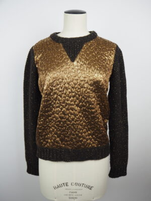 Rochas Gold Wool Sweater Size EU 42