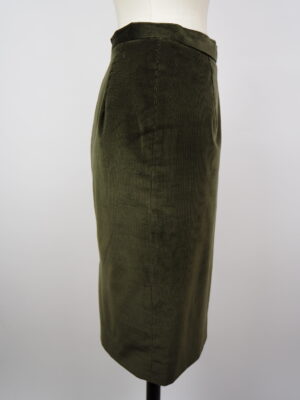 Dior Khaki Corduroy Skirt Size FR 38
