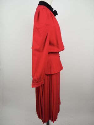 Valentino Red Wool Dress Size IT 44
