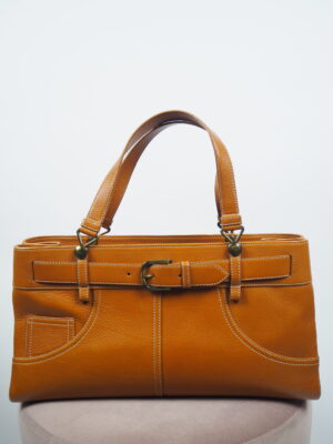 Dior Tan Leather Shoulder Bag