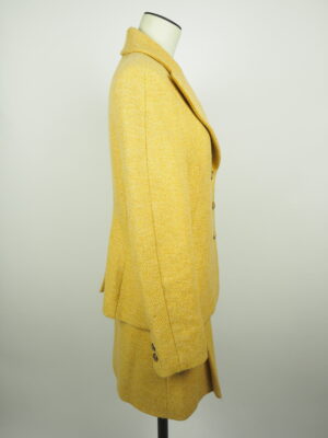 Trussardi Yellow Wool Ensemble Size IT 44