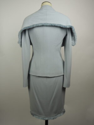 Dior Blue Wool Ensemble Size FR 36