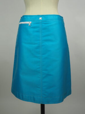 Courrèges Blue Cotton Skirt Size EU 40