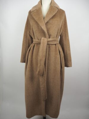 Max Mara Camel Alpaca Wool Coat Size FR 32