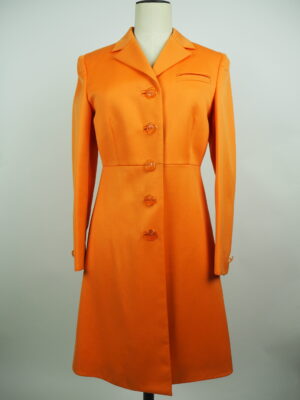 Versace Orange Coat Size EU 38