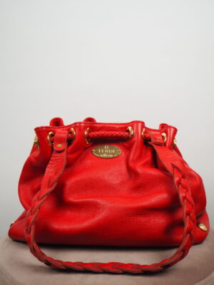 Fendi Red Leather Shoulder Bag