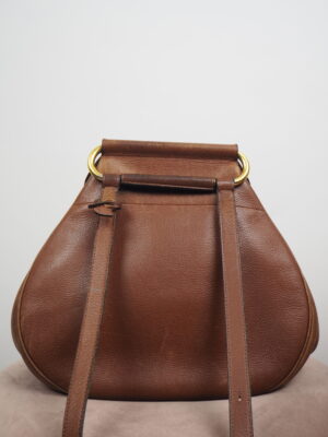 Delvaux Cognac Leather Cerceau Bag