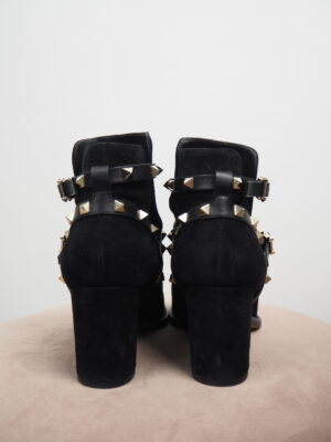 Valentino Black Suede Ankle Boots Size EU 38,5