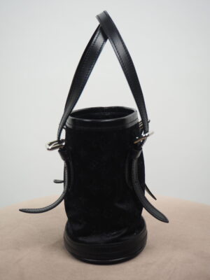 Louis Vuitton Black Satin Mini Bucket Bag