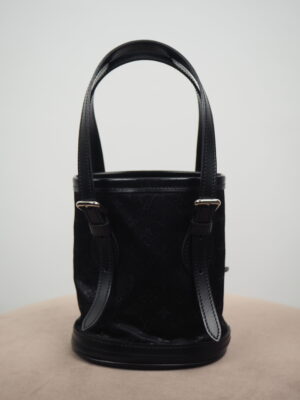 Louis Vuitton Black Satin Mini Bucket Bag