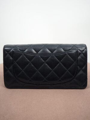Chanel Black Quilted Leather Wallet