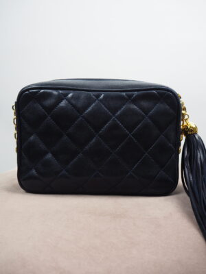 Chanel Navy Leather Bijoux Chain Shoulder Bag
