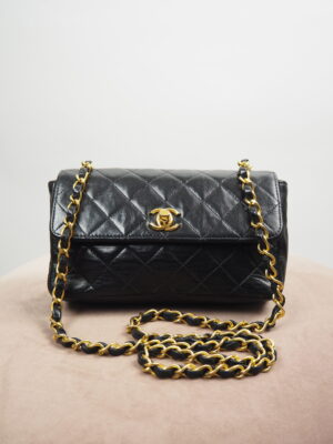 Chanel Black Lambskin Leather Rectangular Mini Bag