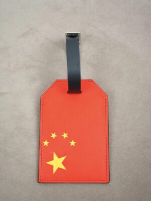 Louis Vuitton Red Leather Luggage Tag