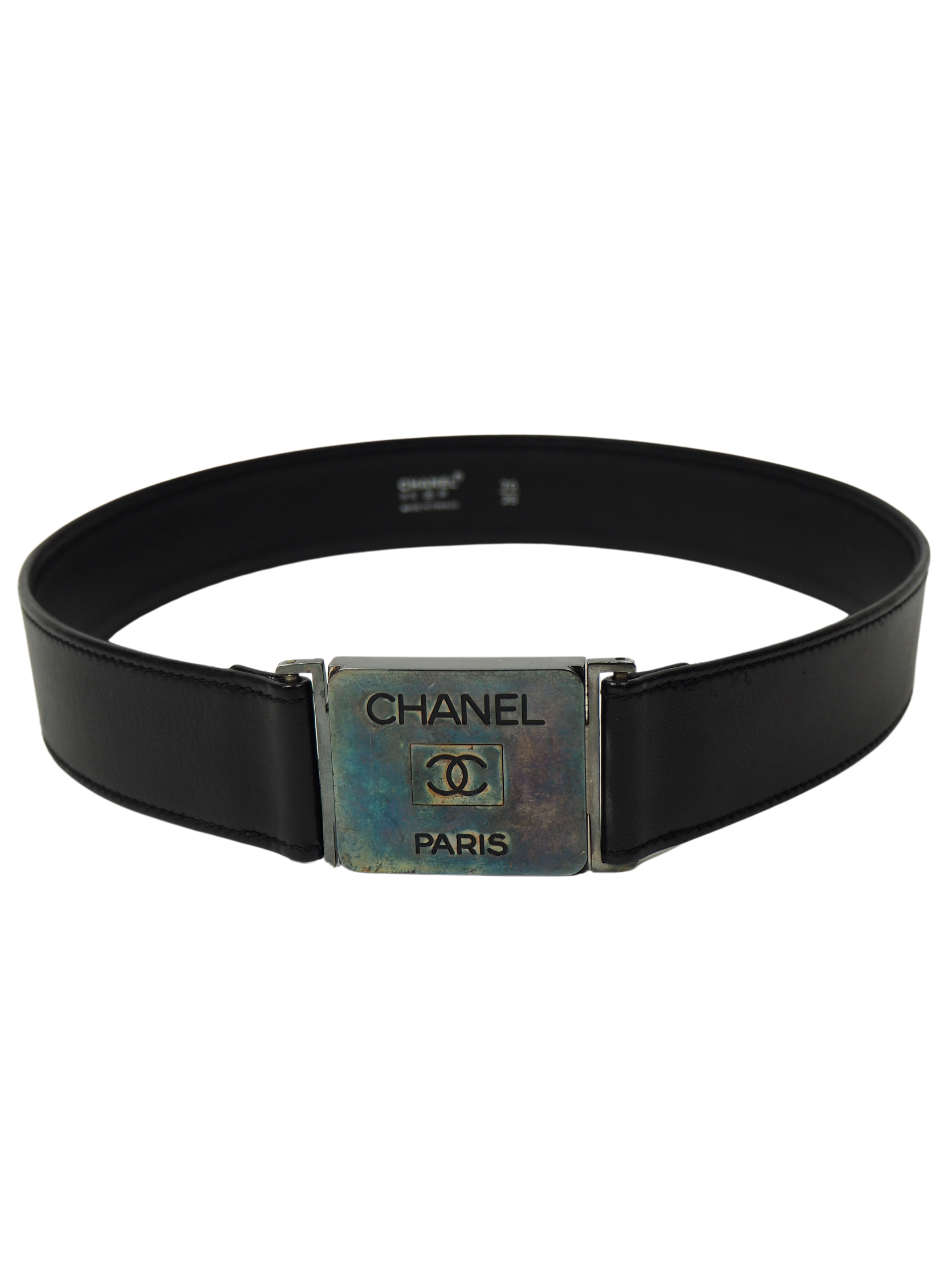 Chanel Black Leather Belt Size 70 – Luxeparel