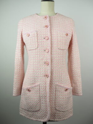 Chanel Pink Tweed Lesage Jacket Size FR 38