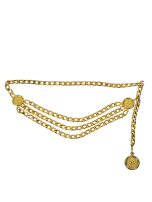 Chanel Gold Metal Chain Belt Size 80