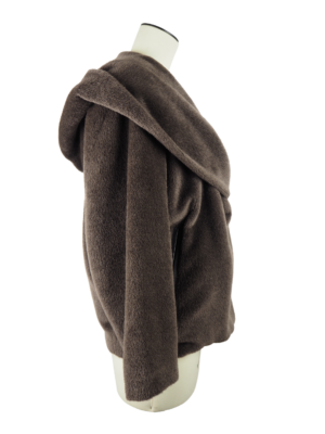 Hermès Brown Alpaca Wool Coat Size EU 34