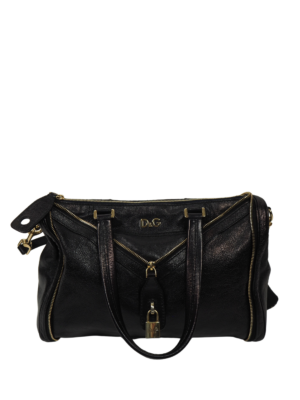 Dolce & Gabbana Black Leather Vilma Crossbody Bag