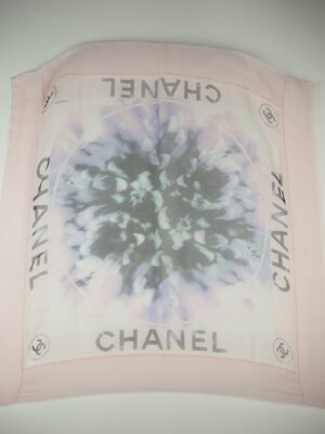 Chanel Pink Silk Scarf