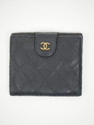 Chanel Black Leather Mini Wallet