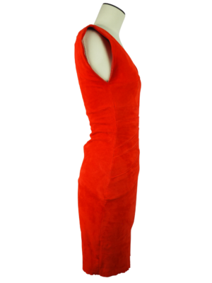 Jitrois Orange Leather Dress Size EU 36