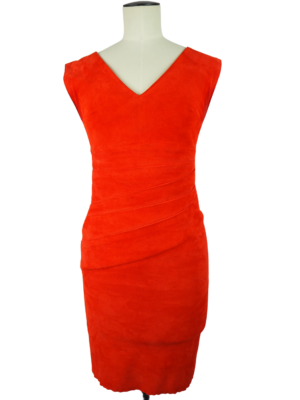 Jitrois Orange Leather Dress Size EU 36