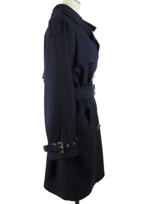 Versace Navy Trench Coat Size Large