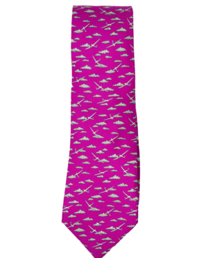 Hermès Fuchsia Silk Tie
