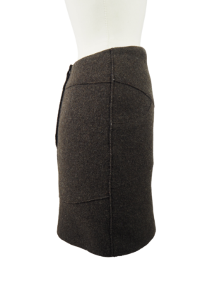 Chanel Brown Wool Skirt Size FR 38