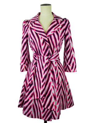 Diane Von Furstenberg Pink Cotton Blazer Size 4