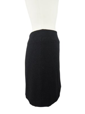 Chanel Black Wool Skirt Size FR 38