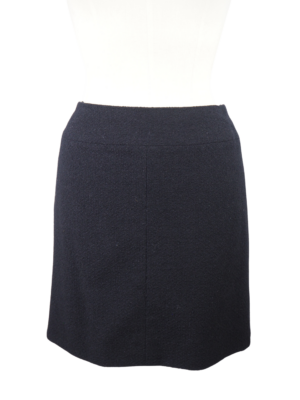 Chanel Black Wool Skirt Size FR 38