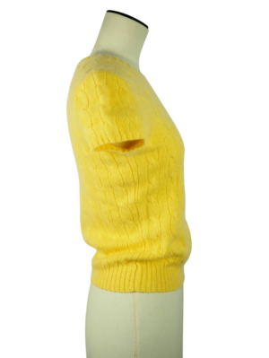 Ralph Lauren Yellow Cashmere Top Size Medium