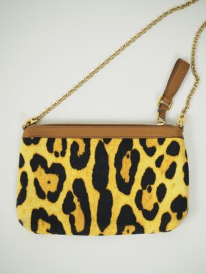 Dolce & Gabbana Leopard Suede Crossbody Bag
