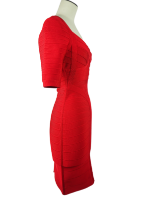Hervé Léger Red Icon Dress Size Small
