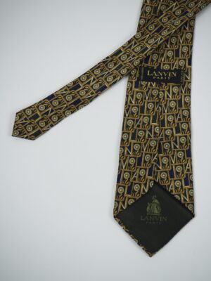 Lanvin Gold Silk Tie